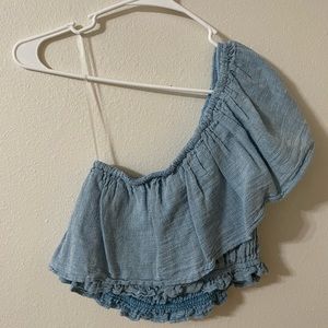 American Eagle One Shoulder Crop Top